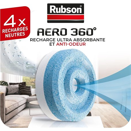 Rubson AERO 360° Recharges en tabs neutres pour absorbeur d'humidité