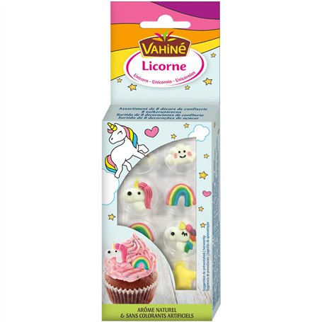 VAHINE - Décoration Gâteaux Licornes 8 g