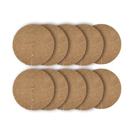 La Cordeline 10 Disques de Paillage en Fibre de Coco Naturel Ø 30 cm - 900g/m² - Tapis de Protection Contre Les Mauvaises Herbes