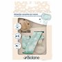BIOLANE - Attache tétine bébé - Pour tétine sans anneau - Tissu 100% coton - Vert Menthe - Fixation Silicone - Clip en bois et m