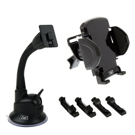 Tnb - Pack Support Ventouse et Chargeur Allume-cigares 3 en 1 Universel - T'nB