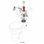 Wirquin 10724083 Chasse d'eau wc complète mécanisme wc simple chasse MX & robinet flotteur à alimentation latérale F80, gris et 