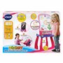 VTech - Magi Chevalet Interactif 3 en 1 Rose, Tableau Enfant Magique, Double Face Blanc Effaçable et Noir à Craie, Table à Dessi