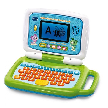 VTech - Ordi-Tablette P'tit Genius Touch Vert - Ordinateur Enfant