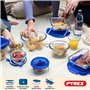 Pyrex Cook & Go - Lot de 7 Boîtes avec Couvercles Hermétiques - Tailles et Formes Différentes - Verre Borosilicate - Compatible 