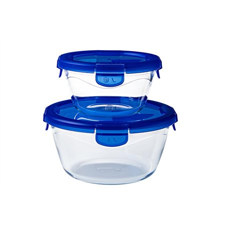 Pyrex Cook & Go - Lot de 2 LunchBox Rondes - 0