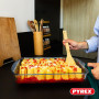Pyrex - Lot de 2 plats à lasagnes et gratins rectangulaires - 2 Tailles - Verre Borosilicate - Extrême Résistance - Made in Fran