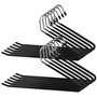 Eurotel - Lot de 12 - Cintre Pantalon - Pli Intelligent - Anti Glisse - Choix et Rangement Facile