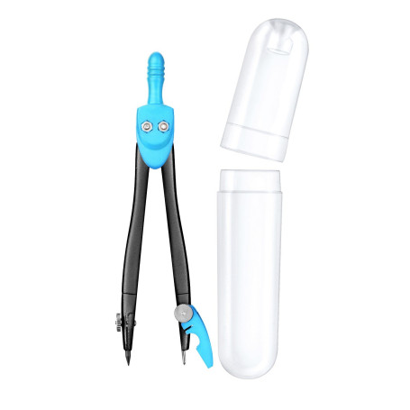 JPC Compas métal spécial trousse Protection pointe/étui plastique