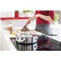 Bekaline 13415254 Tri Lux Sauteuse + couvercle en acier inoxydable Triply intérieur céramique 24 cm, Argenté