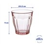 Duralex® - Lot de 4 Verres en Verre Trempé Rose 25 cl - Collection Le Picardie® Élégants et Polyvalents – Fabrication Française