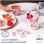 Duralex® - Lot de 4 Verres en Verre Trempé Rose 25 cl - Collection Le Picardie® Élégants et Polyvalents – Fabrication Française