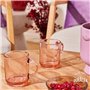 Duralex® - Lot de 6 Mugs en Verre Trempé Rose 26cl - Collection Versailles Ultra Résistants et Empilables – Fabrication Français