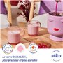 Duralex® - Lot de 6 Mugs en Verre Trempé Rose 26cl - Collection Versailles Ultra Résistants et Empilables – Fabrication Français