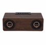 APM Enceinte Bluetooth Réveil Bois avec Radio FM, Chargement sans Fil Induction pour Smartphone,Port de Charge USB, Luminosité R