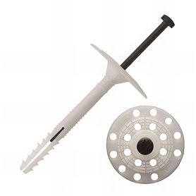 SCELL-IT Boîte 200 Fixations d'isolant Clou Plastique 10x140 mm SCELL-IT-FI10140