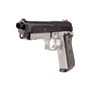 CyberGun Pistolet Airsoft- PT92 Bicolore modèle à Ressort(Spring)-ref.210125-Couleur:Noir/Argent-Culasse métal-Puissance 0.5 Jou