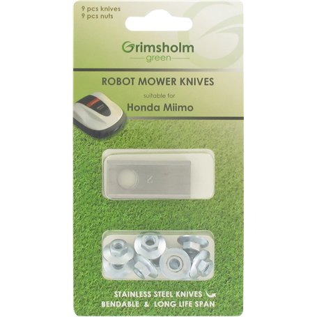 GREENSTAR - Blister de 9 Lames - Adaptable pour Robots HONDA MIIMO 300