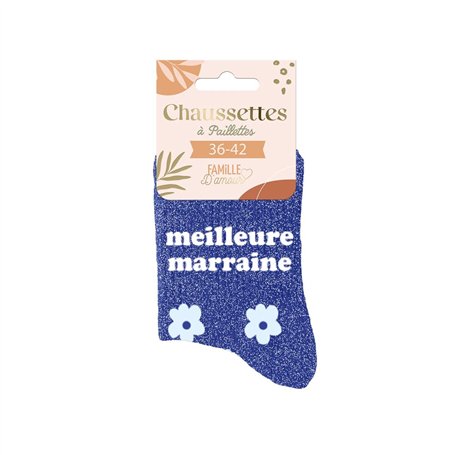 STC Chaussettes paillettes meilleure marraine