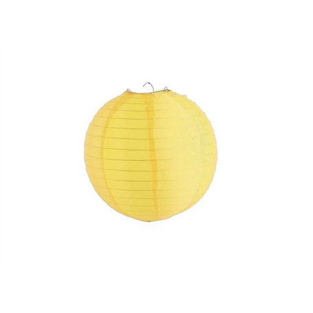 Lot de 12 - Lampion avec Porte Bougie intérieur extérieur Jaune 50cm