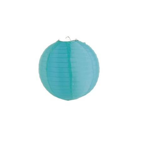 Lot de 12 - Lampion avec Porte Bougie intérieur extérieur Vert Clair 50cm