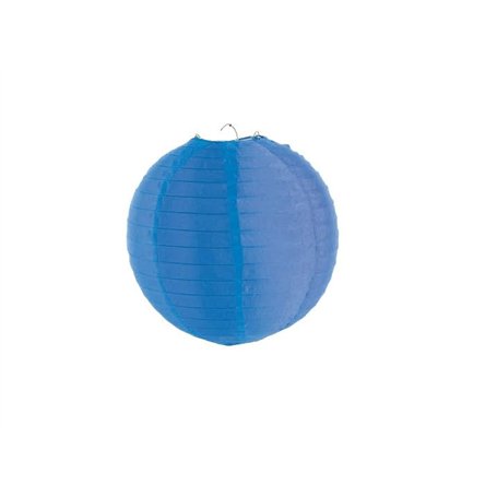 Lot de 6 - Lampion avec Porte Bougie intérieur extérieur Bleu 50cm