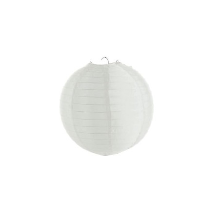Lot de 3 - Lampion avec Porte Bougie intérieur extérieur Blanc 30cm