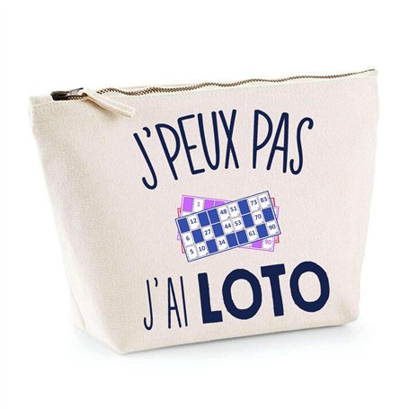 Trousse Loto J'peux Pas | Pochette Toilette Maquillage Idée Sac Cadeau