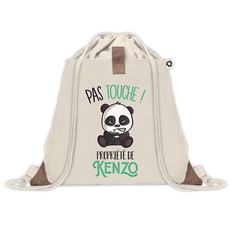Planetee Sac à dos avec pochette Kenzo Pas Touche Panda | Sac de Sport et Gym avec cordelettes en Toile | Idée Cadeau Collègue N