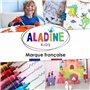 Aladine - Stampo Baby Engins - Kit Tampons Enfant - Activités Manuelles Bébé - Encre Lavable - Jouets et Jeux Créatifs pour Enfa