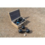 LAGUIOLE Black Edition Jeu de 6 Boules de Pétanque - Cochonnet - Ramasse-Boule Aimanté- Jeu de Jardin- 2 Joueurs - Métal - Noir
