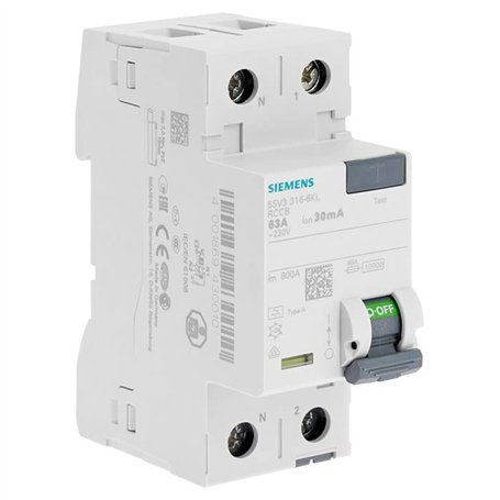 Interrupteur différentiel 30 mA 63 A Type A