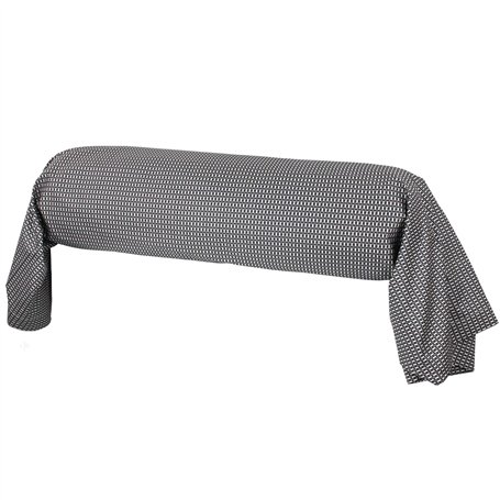 Linnea Taie de traversin 240x43 cm Satin de Coton Enzo Noir
