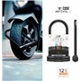 CASR Antivol U XL - Cadenas à Clé Certifié FUB 2 Roues - Acier Trempé Robuste Anti-Corrosion - Universel Vélo, Moto, Trottinette