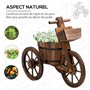 Outsunny Porte Plante Tricycle - étagère de Pots de Fleurs - jardinière dim. 52L x 31l x 45H cm - Bois de Sapin