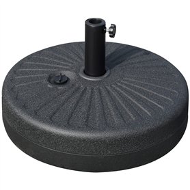 Outsunny Pied de Parasol Rond Socle de Parasol Base de lestage Sable et Eau pour parasols Ø 38/48 mm Acier HDPE dim. 51L x 51l x