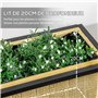 Outsunny Jardinière sur Pieds rectangulaire avec étagère inférieure carré Potager extérieur - métal et Bois - 55 x 20 x 56 cm