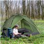 Outsunny Tente de Camping Tente Pop up légère 2-3 pers. - 2 Grandes Portes - 210 x 210 x 140 cm Fibre Verre Polyester