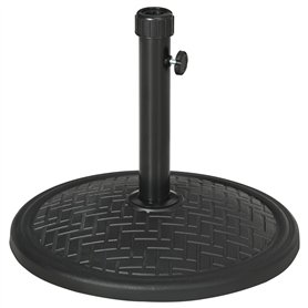 Outsunny Pied de Parasol Rond 14 KG Base de Parasol de Jardin Socle pour Parasol en béton Ø 46 cm Noir