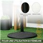 Outsunny Pied de Parasol Rond 14 KG Base de Parasol de Jardin Socle pour Parasol en béton Ø 46 cm Noir