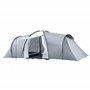 Outsunny Tente de Camping familiale 4-6 Personnes dôme 2 Chambres 1 séjour et 1 auvent Anti-UV Imperméable 2000 mm Sac de Transp