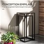 Outsunny Lot de 2 supports pot de fleurs supports pour plantes encastrables structure en acier 2 hauteurs différentes 58,5 et 65
