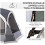 Outsunny Tente de Camping dôme familiale pour 6-8 Personnes avec 4 Portes en Filet zippées, Tissu Oxford Amovible, Crochet pour 