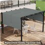 Outsunny Lot de 2 Toiles de Rechange pergola rétractable de 4,9 x 1,2 m pour pergola de 3 x 3 m Tissu Polyester Protection UV Gr