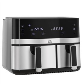 HOMCOM Friteuse à air sans huile dual zone air fryer 8