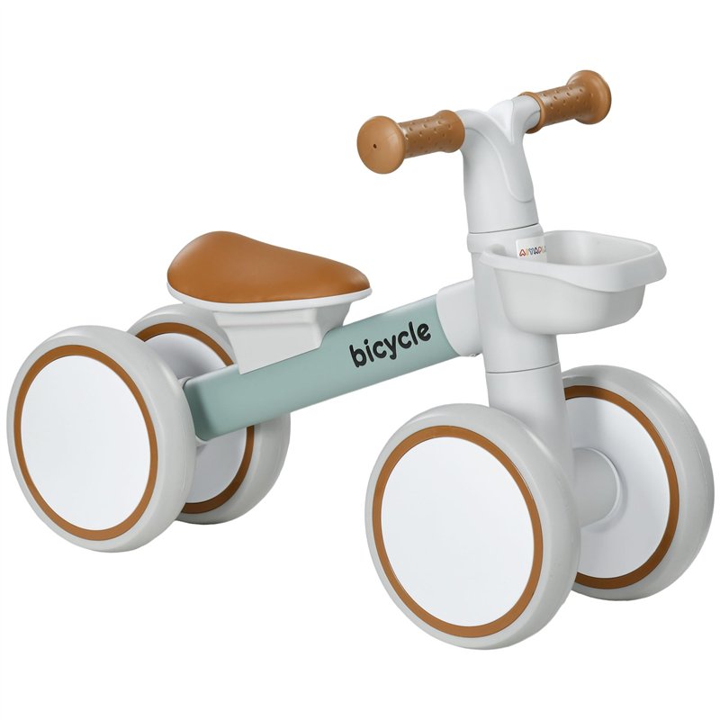 Draisienne Aiyaplay Draisienne vélo enfant 18-36 mois - selle réglable, poignées antidérapantes, roues mousse increvables - blanc bleu marine