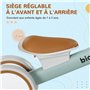 AIYAPLAY Draisienne vélo Enfant 4 Roues Selle réglable, Guidon Ergonomique Alliage alu. PP Gris Marron Vert, Enfant 1 à 3 Ans