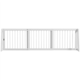 PawHut Barrière de sécurité pour Chien barrière de Protection à 3 Panneaux rétractable 71-190 cm clôture pour Animal Domestique