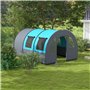 Outsunny Tente de Camping pour 5-6 Personnes Tente de Trekking légère ventilée étanche 3000 mm avec 2 Portes de Chambre et Sac d