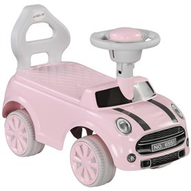 AIYAPLAY Porteur Enfants Voiture Porteur Bébé 18-36 Mois Volant klaxon et Butée Anti-Bascule Charge 25 kg 53x25x35 cm Rose